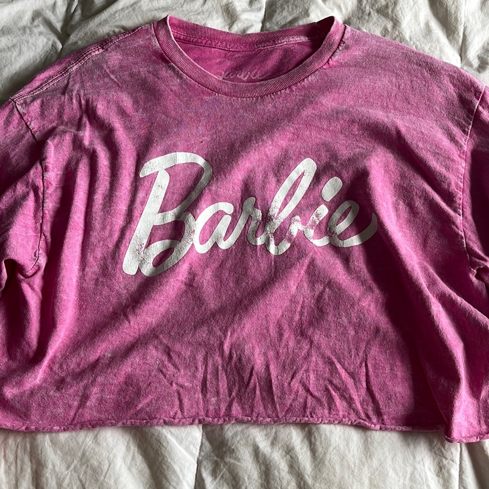 Acid-Wash Barbie Crop Top